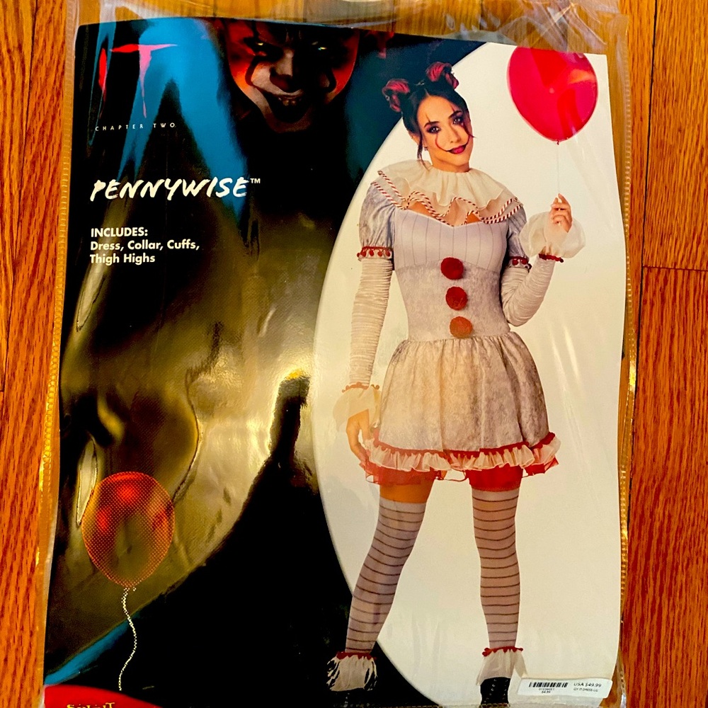 Women’s Adult Pennywise Costume Size Large